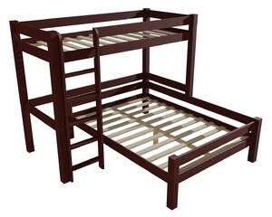 Vomaks Patrová postel s rozšířeným spodním lůžkem 8X8 12B Rozměr: 80 x 200 / 140 x 200 cm, Barva: bezbarvý lak