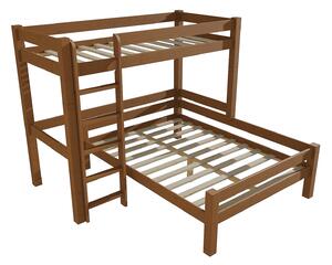 Vomaks Patrová postel s rozšířeným spodním lůžkem 8X8 12B Rozměr: 80 x 200 / 120 x 200 cm, Barva: moření dub