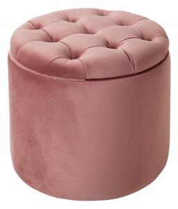 Designový sametový taburet růžový: Berger VI Invicta Interior
