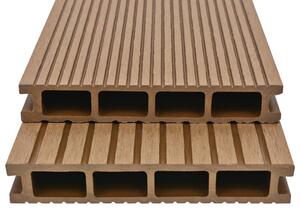 WPC dutá terasová prkna a příslušenství 40 m² 2,2 m teak