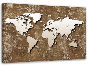 Obraz na plátně Stará retro mapa světa Rozměry: 60 x 40 cm