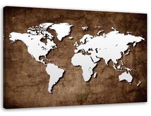 Obraz na plátně Stará mapa světa Rozměry: 60 x 40 cm