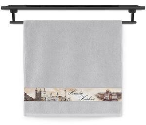 Ručník Veba NORA tisk město Hradec Králové jemná ocel Velikost: 50x100 cm