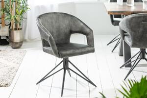 Moderní sametová židle šedá – Eremos II Invicta Interior