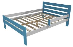 Vomaks Dětská postel se zábranou VMK001C KIDS Rozměr: 120 x 200 cm, Barva: barva modrá + bílá