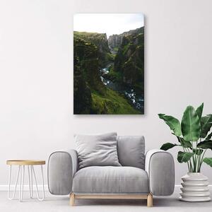 Obraz na plátně Horská krajina s řekou Rozměry: 40 x 60 cm