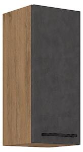 KONDELA Horní skříňka, šedá matná / dub lancelot, VEGA 30 G-72 1F