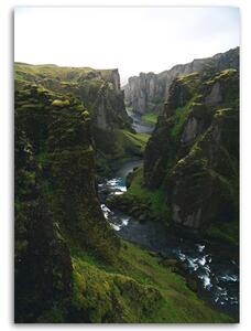 Obraz na plátně Horská krajina s řekou Rozměry: 40 x 60 cm