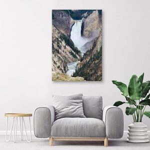 Obraz na plátně Velký vodopád v horách Rozměry: 40 x 60 cm