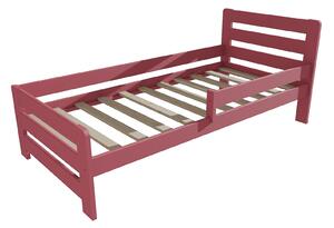 Vomaks Dětská postel se zábranou VMK001D KIDS Rozměr: 120 x 200 cm, Barva: barva růžová + bílá