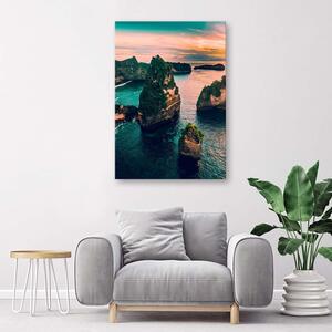 Obraz na plátně Skály v tyrkysovém oceánu Rozměry: 40 x 60 cm