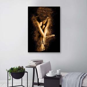 Obraz na plátně Nahé ženské tělo ve zlatém prachu Rozměry: 40 x 60 cm