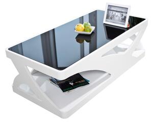 KONFERENČNÍ STOLEK, černá, vysoce lesklá bílá, sklo, kompozitní dřevo, 120/60/38 cm Livetastic - Konferenční stolky, Online Only