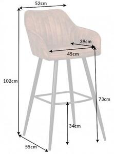 Moderní barová židle hnědá - Lopus Invicta Interior