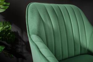 Moderní sametová barová židle zelená Svan II Invicta Interior