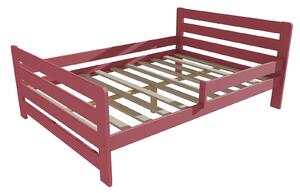 Vomaks Dětská postel se zábranou VMK001E KIDS Rozměr: 120 x 200 cm, Barva: barva růžová