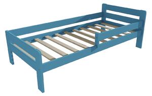 Vomaks Dětská postel se zábranou VMK002C KIDS Rozměr: 90 x 160 cm, Barva: barva modrá + bílá