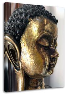 Obraz na plátně Profil zlatého Buddhy Rozměry: 40 x 60 cm