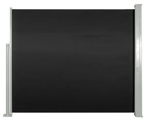 Zatahovací boční markýza / zástěna 120 x 300 cm černá