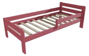 Vomaks Dětská postel se zábranou VMK002C KIDS Rozměr: 80 x 160 cm, Barva: barva růžová + bílá