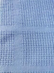 Bavlněná celulární deka 230x260cm Barva: modrá, Rozměr: 230x260