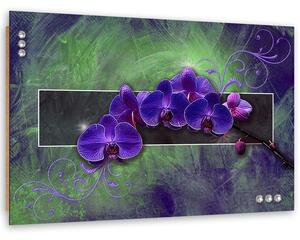Gario Obraz Orchidej ve fialové barvě Velikost: 120 x 80 cm, Provedení: Panelový obraz