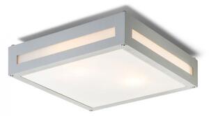 RED R10360 Venkovní svítidlo PLAKA stropní stříbrná 230V E27 max 2x26W IP54 - RED - DESIGN RENDL
