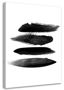 Gario Obraz Černé vodorovné pruhy Velikost: 40 x 60 cm, Provedení: Obraz na plátně