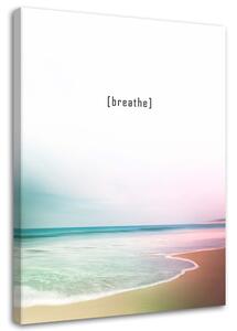 Obraz na plátně Motivační dýchat v moři Rozměry: 40 x 60 cm