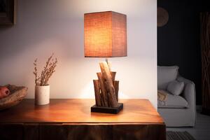 Designová dřevěná stolní lampa přírodní - Sálvora Invicta Interior