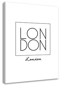 Obraz na plátně Letterpress london Rozměry: 40 x 60 cm
