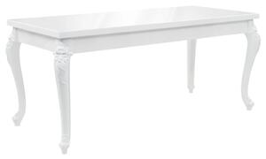 Jídelní stůl 179 x 89 x 81 cm vysoký lesk bílý