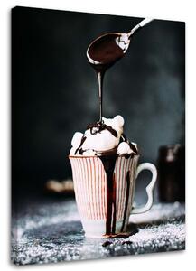 Obraz na plátně Káva s marshmallows Rozměry: 40 x 60 cm
