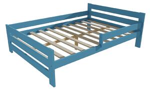 Vomaks Dětská postel se zábranou VMK005D KIDS Rozměr: 90 x 160 cm, Barva: barva modrá + bílá