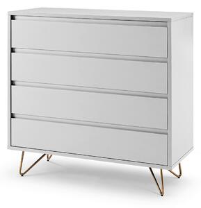KOMODA, bílá, 90/90/40 cm Livetastic - Šuplíkové komody, Online Only