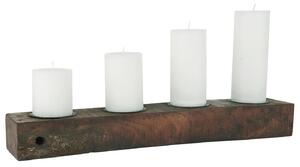 Ib Laursen Dřevěný svícen řady Unique na 4 svíčky