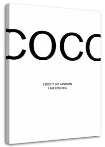 Obraz na plátně Coco Chanel citát Rozměry: 40 x 60 cm