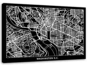 Obraz na plátně Washington DC plán města Rozměry: 60 x 40 cm