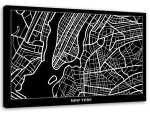 Obraz na plátně Plán města New York Rozměry: 60 x 40 cm