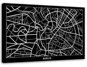 Obraz na plátně Plán města Berlín Rozměry: 60 x 40 cm
