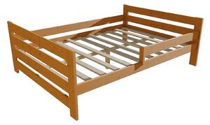 Vomaks Dětská postel se zábranou VMK005E KIDS Rozměr: 90 x 160 cm, Barva: surové dřevo