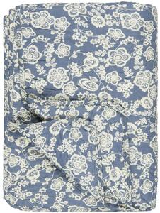 Ib Laursen Bavlněná deka modrá s květinovým vzorem