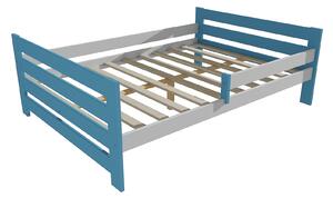 Vomaks Dětská postel se zábranou VMK005E KIDS Rozměr: 100 x 200 cm, Barva: barva modrá + bílá