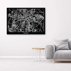 Obraz na plátně Plán města Varšavy Rozměry: 60 x 40 cm
