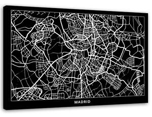 Obraz na plátně Plán města Madrid Rozměry: 60 x 40 cm