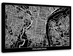 Obraz na plátně Plán města Philadelphia Rozměry: 60 x 40 cm