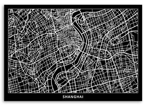 Obraz na plátně Plán města Šanghaj Rozměry: 60 x 40 cm