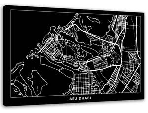 Obraz na plátně Abu Dhabi plán města Rozměry: 60 x 40 cm