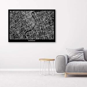 Obraz na plátně Plán města Šanghaj Rozměry: 60 x 40 cm