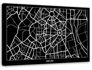 Obraz na plátně Plán města Dillí Rozměry: 60 x 40 cm